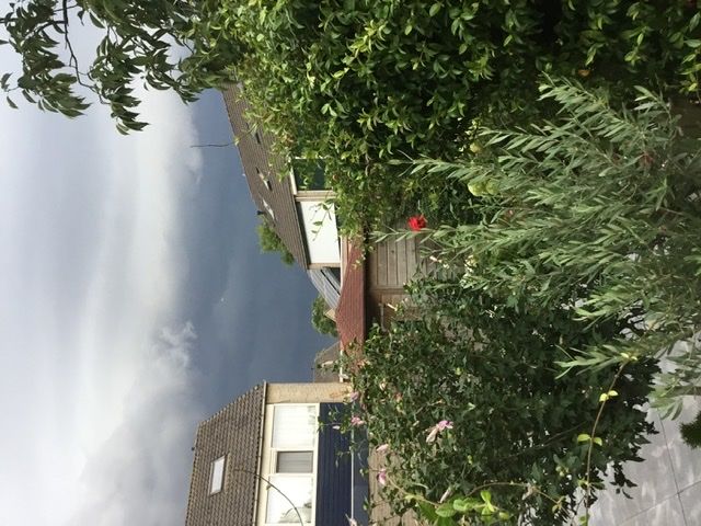 Witte schijf zichtbaar bij terugkijken van foto van de donkere lucht in Tiel. foto