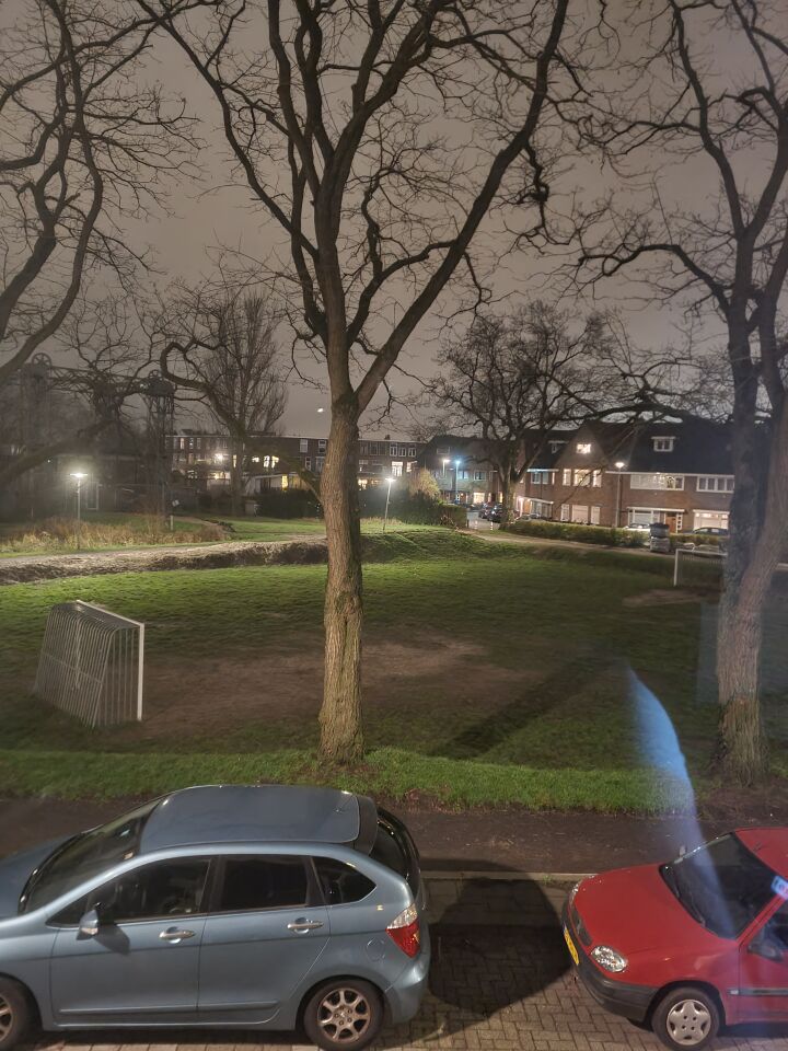 Licht bron op een foto en andere foto niks foto