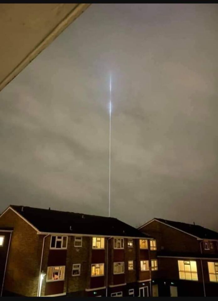 Het was een lichtstraal dat rechtstreeks naar beneden scheen foto