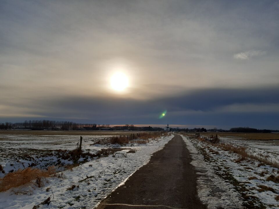 Bol met groen aura foto