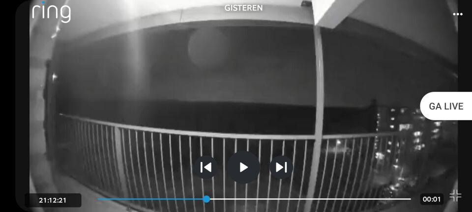 Ring doorbel merkt bol op foto
