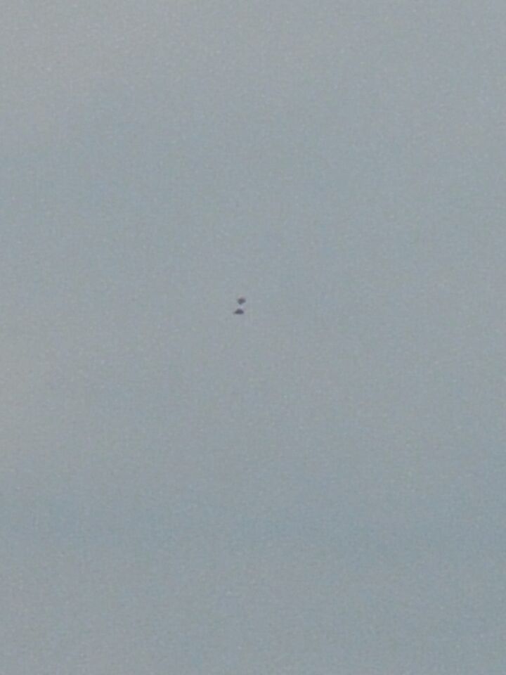 Two black object flying towards east - speed slower than aircraft foto