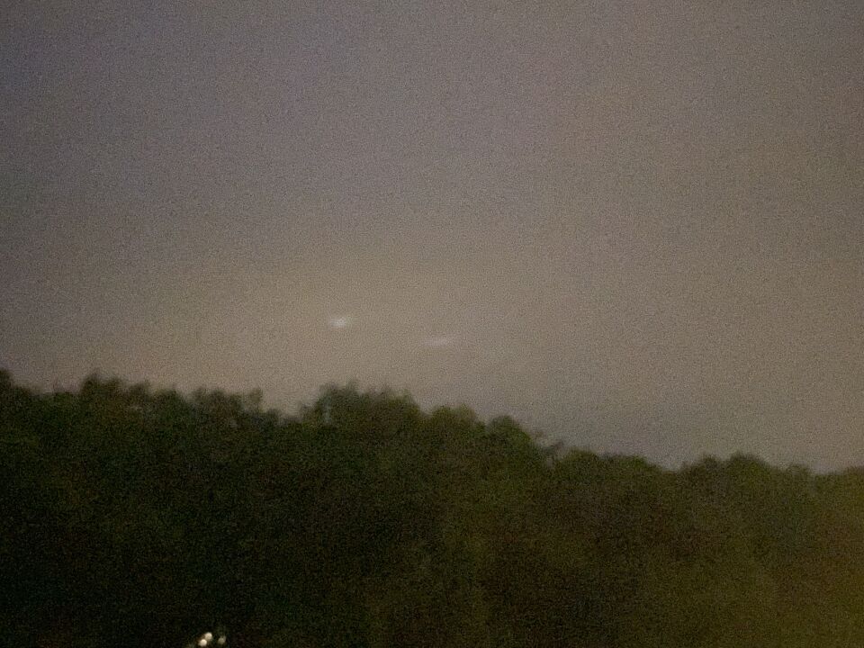 Veel lichtbollen die groter en kleiner werden foto