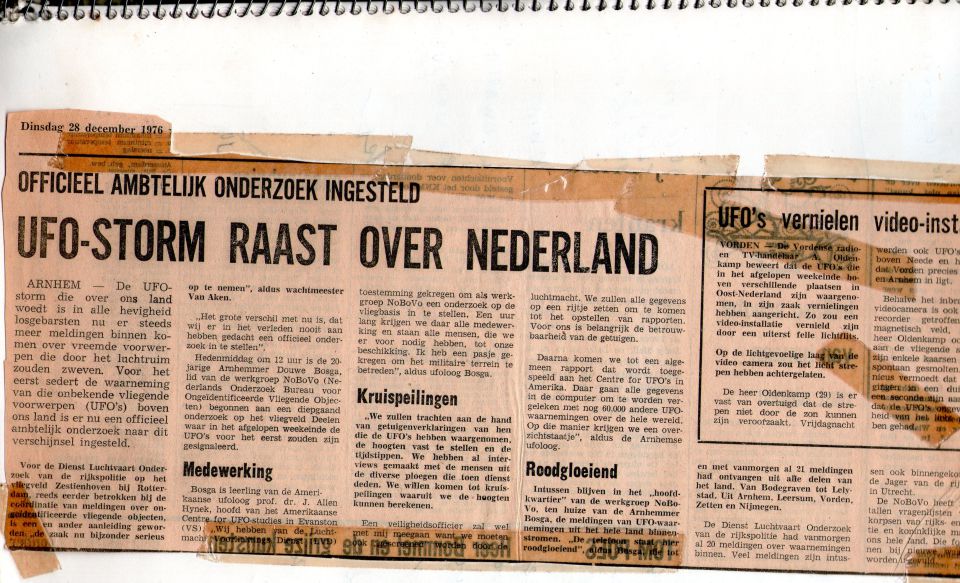 Oude UFO meldingen foto