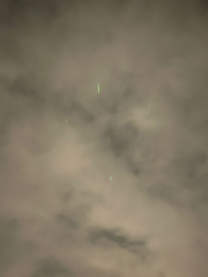 Groene strepen in de lucht stilstand foto