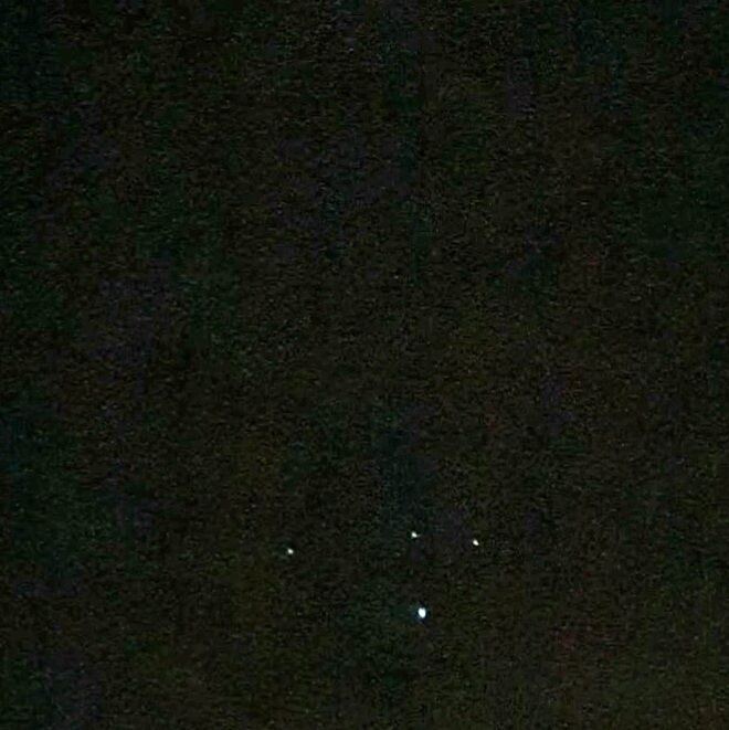 Drie lichtpunten foto