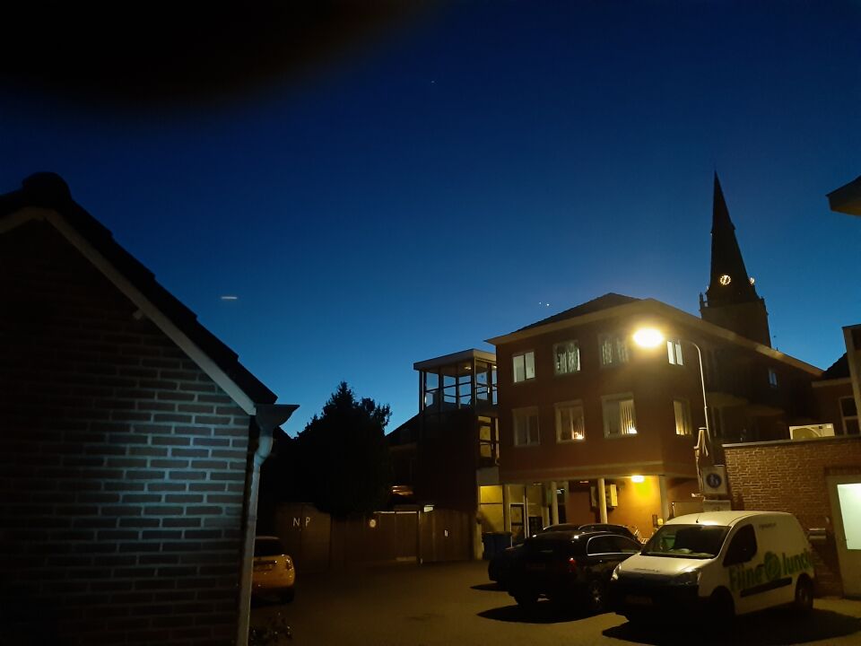 Lichtschijf, zichtbaar bij terugzien foto. foto