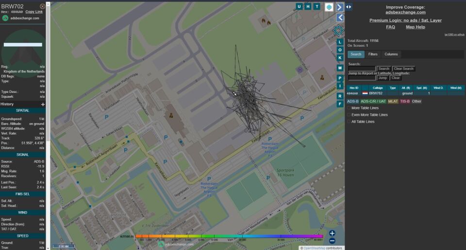 Vreemde bewegingen boven Rotterdam The Hague Airport foto