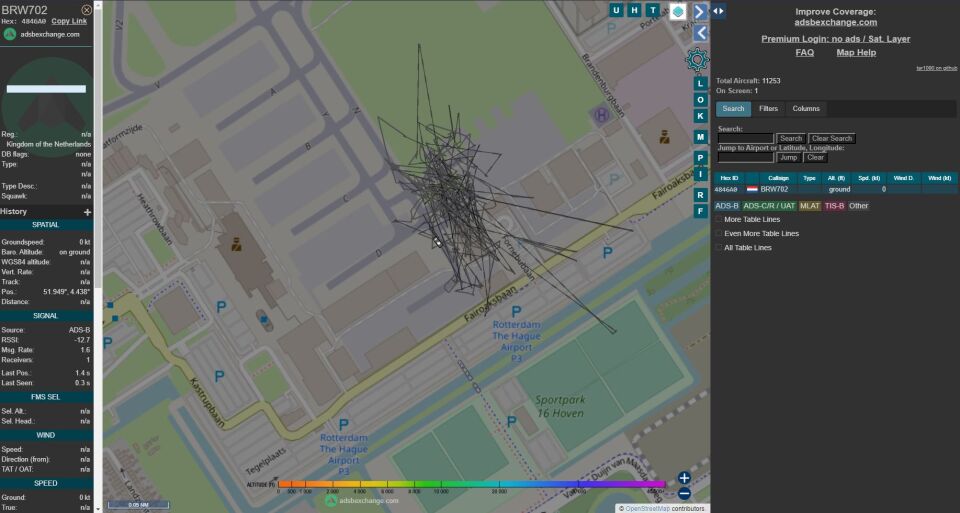 Vreemde bewegingen boven Rotterdam The Hague Airport foto