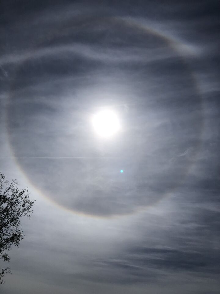 Blauwe lichtbol foto