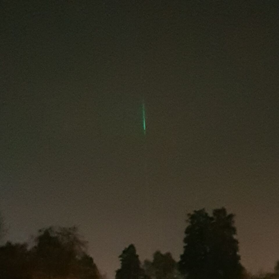 Groene korte lichtstraal foto