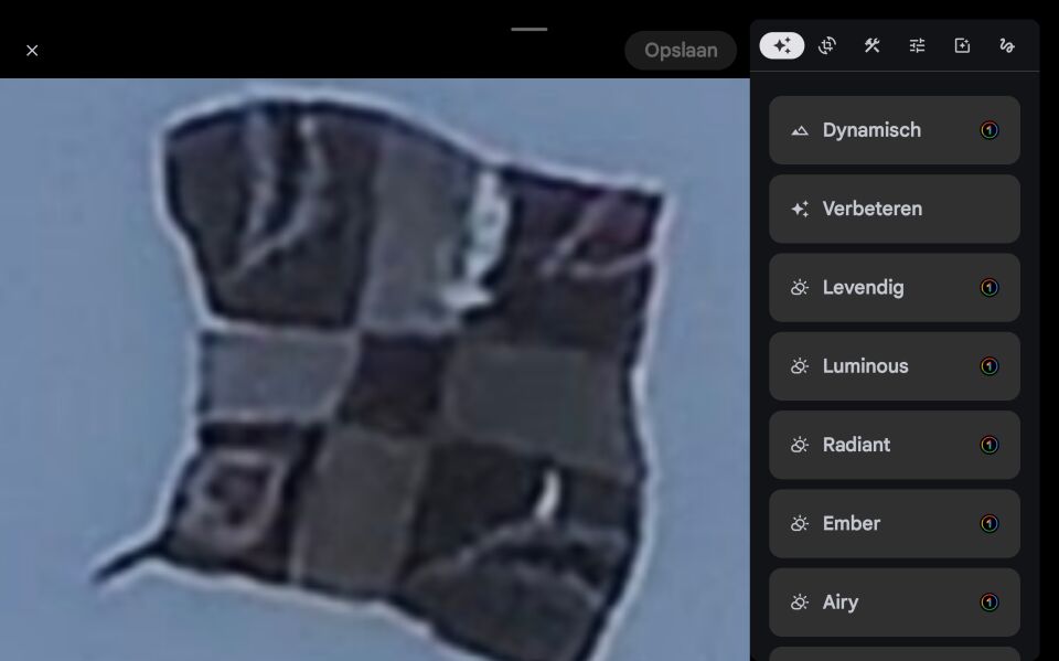 Blijven stil hangen zonder touw of wat er aan foto