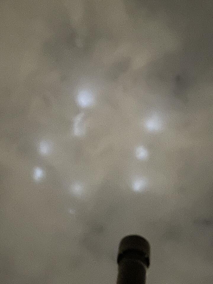 Meerdere licht punten in een cirkel foto