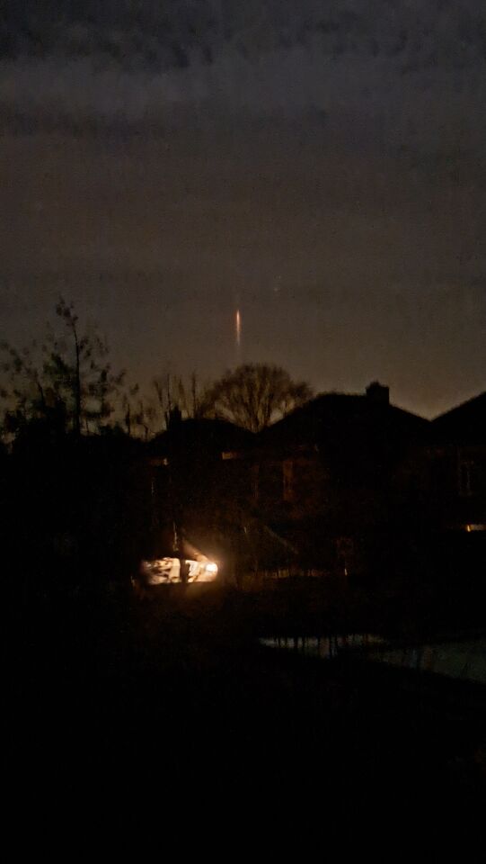Lichtgevende streep zoals Zaltbommel…te zien in Harderwijk foto