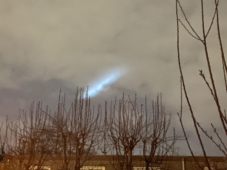 Vreemd licht met snelle bewegende bollen foto