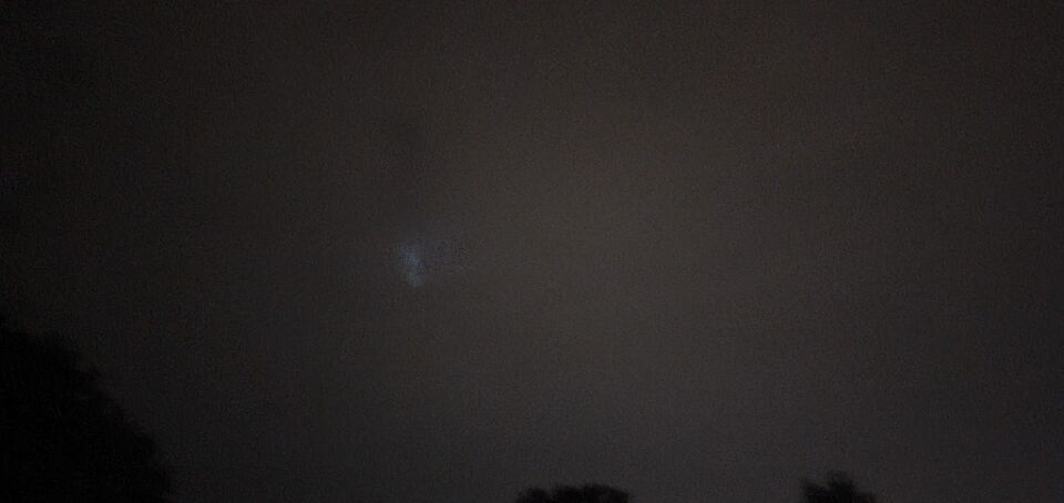 Zwevende, bewegende lichtbollen foto