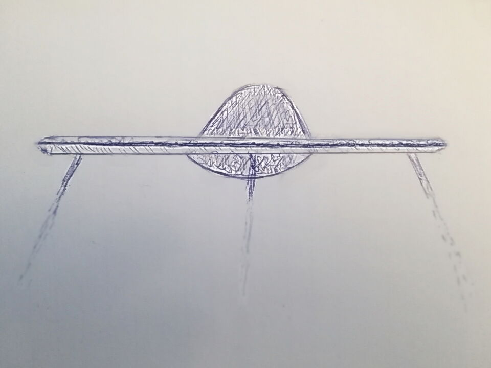 Langzaam opstijgende UFO 20 m, hing even muisstil en schoot toen snel weg foto