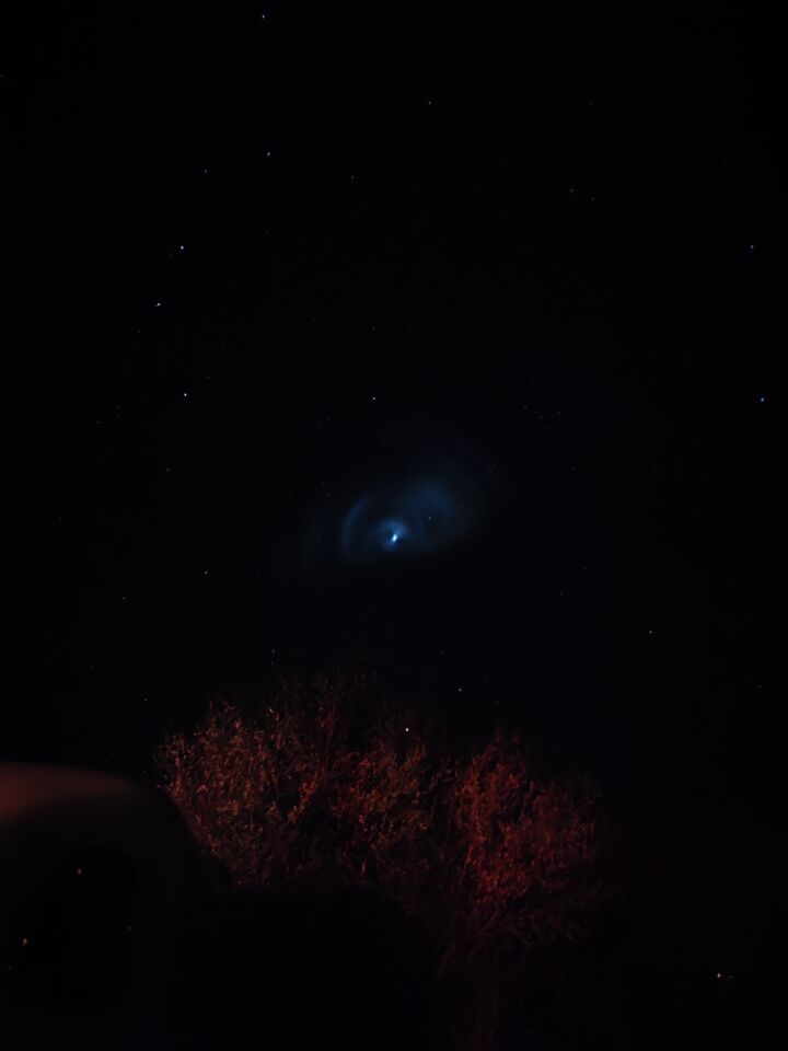 Blauwe spiraal foto