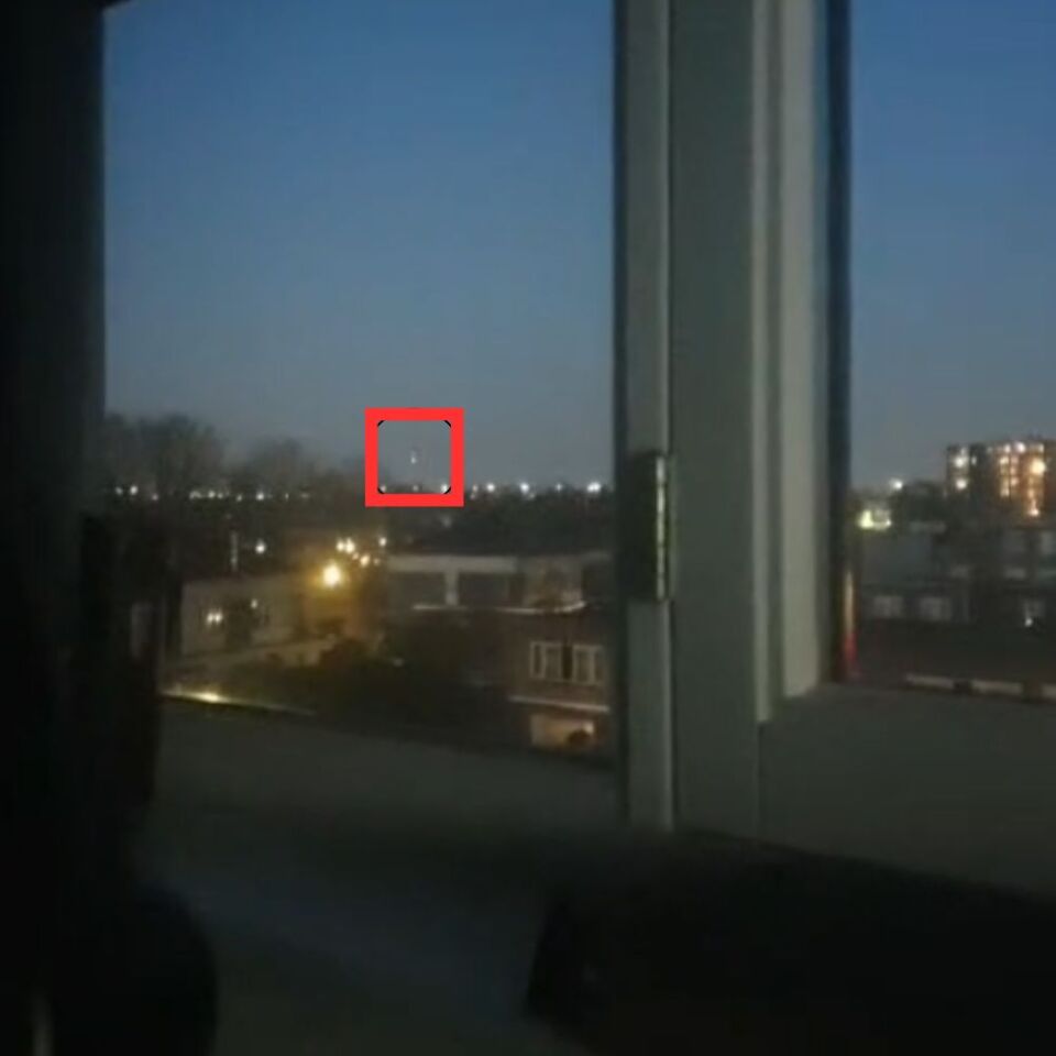 Een aantal lichten die bewogen, verdwenen en opnieuw tevoorschijn kwamen. foto