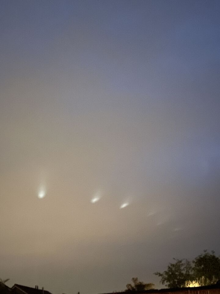 Lichten op een rij foto