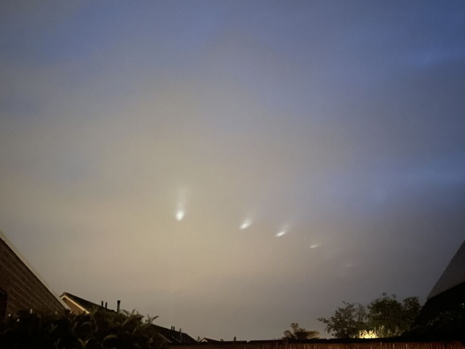 Lichten op een rij foto