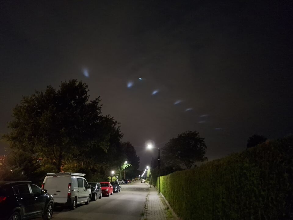 Een rij lichten foto