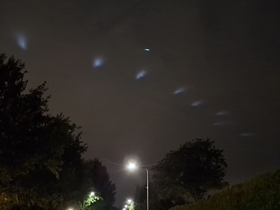 Een rij lichten foto