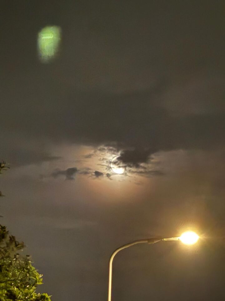 Felgroen gekleurde bolvormig licht foto