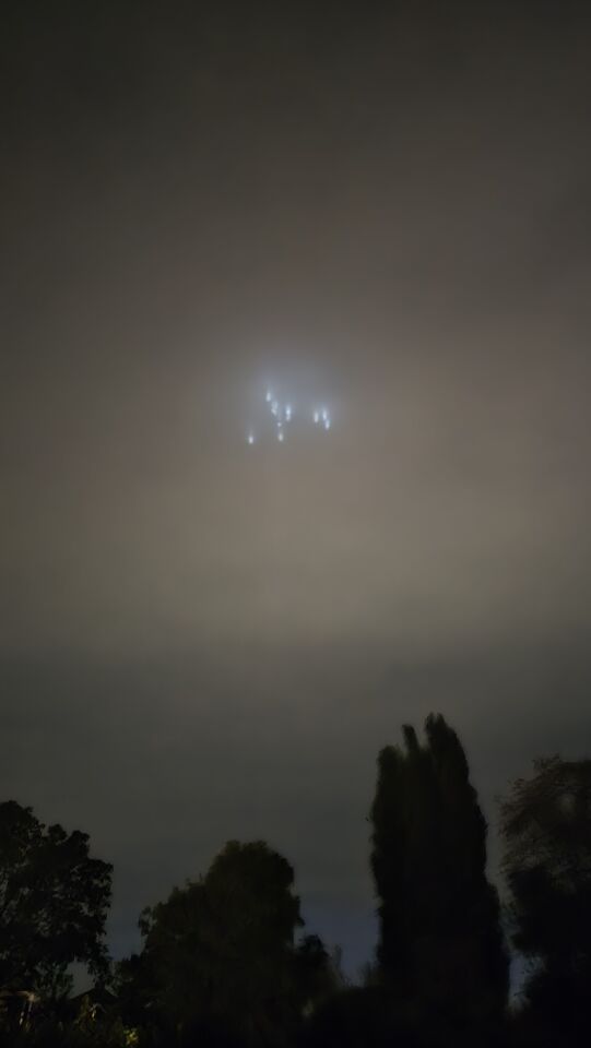 Meedere lichtpunten die lang stil stonden foto