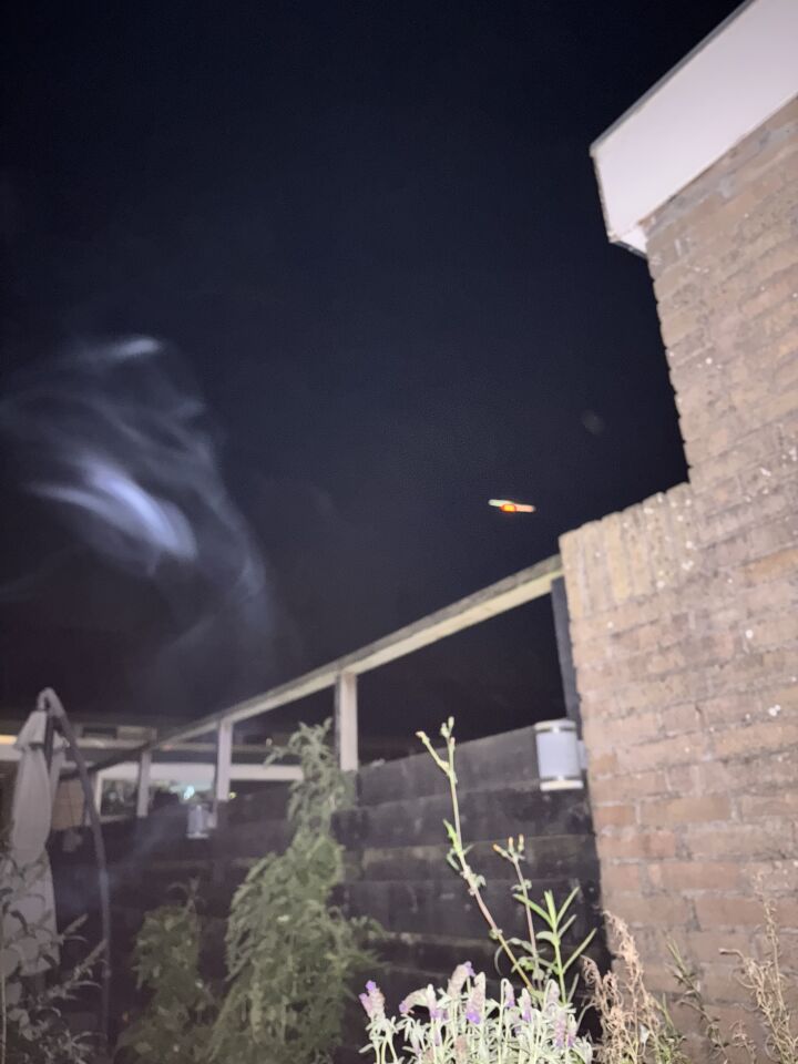 Bewegend vreemd object met licht foto