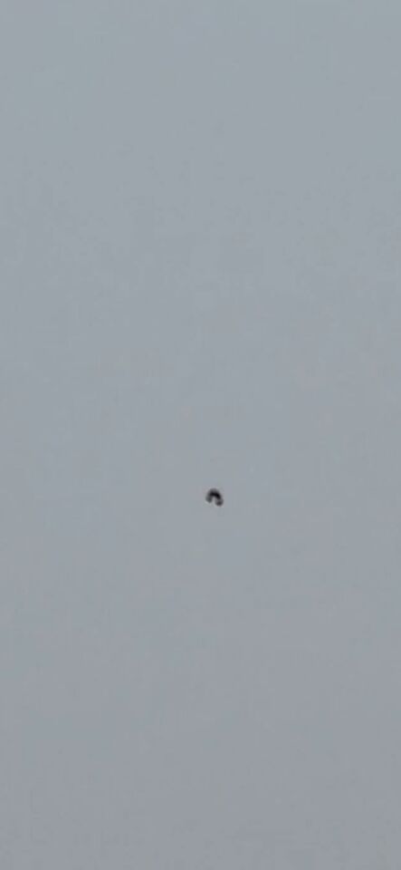 Bewegend object als boomerang of parachute foto