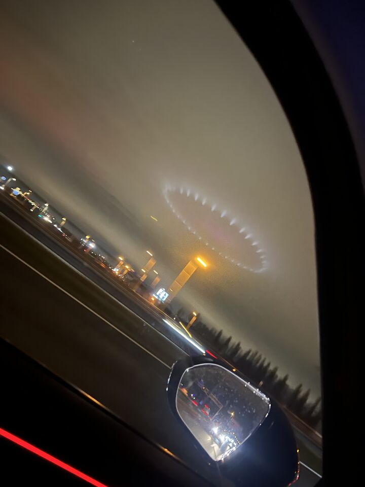 Cirkel van lichten Delft foto