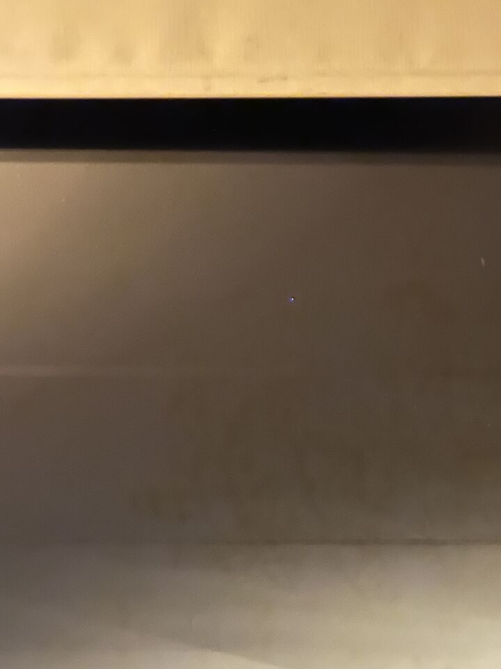 Zeer fel knipperend wit / blauw bolletje foto