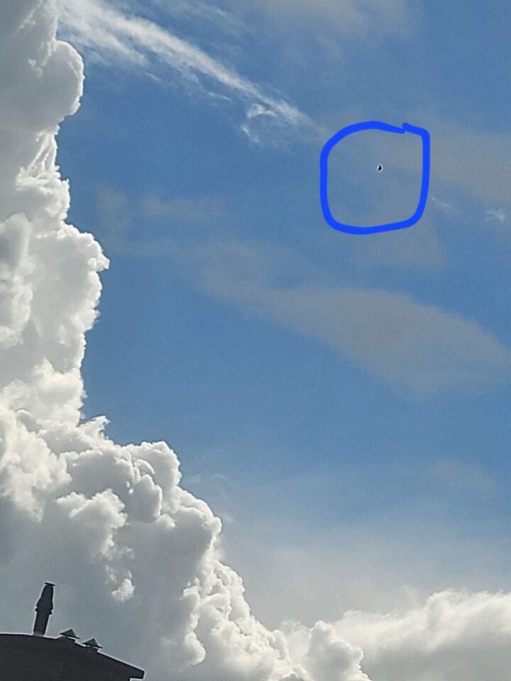 Vreemde vorm toen ik foto van wolk nam foto