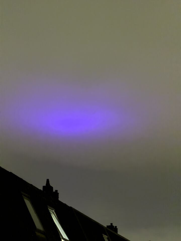 Blauw ovaal licht foto