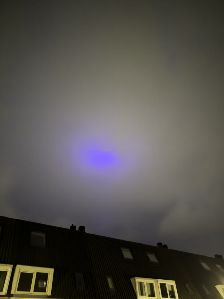 Blauw ovaal licht foto