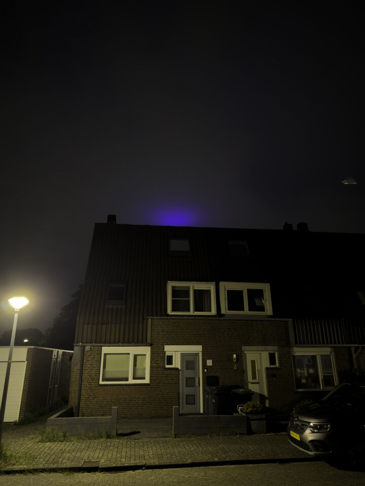 Blauw ovaal licht foto