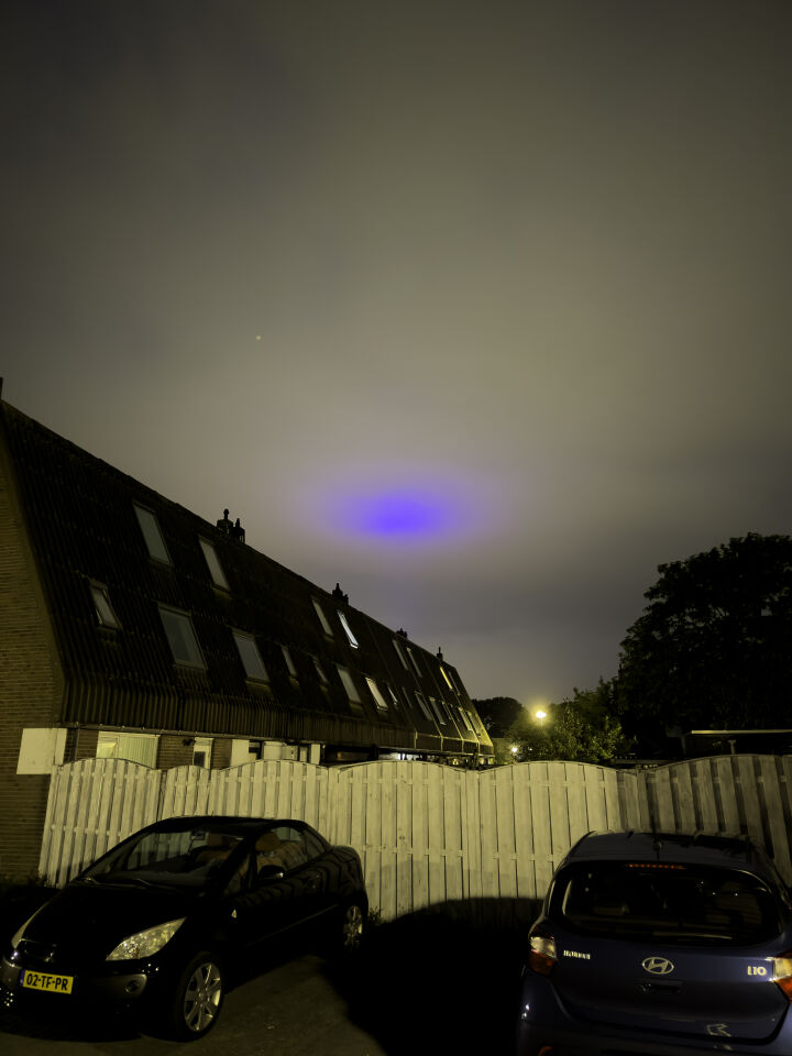 Blauw ovaal licht foto
