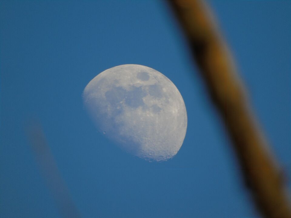 Bij inzoomen van een foto vd maan zag ik een oplichtend lichaam foto