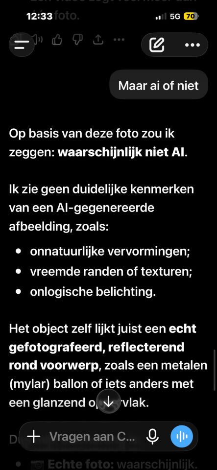 Metalen bol groot foto