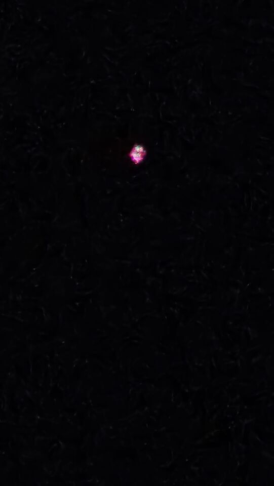 Stuk of 15 lichtjes, fel, rustig door de lucht gaand. foto