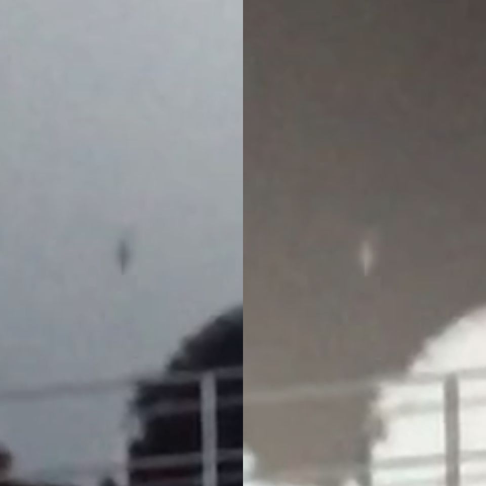 VIDEO: Extreem snel vliegend iets net voor de bliksem foto