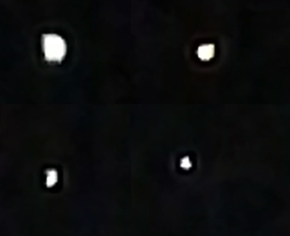 Mogelijk een cirkelvormig object met in het midden een vel gelijkmatig licht. foto