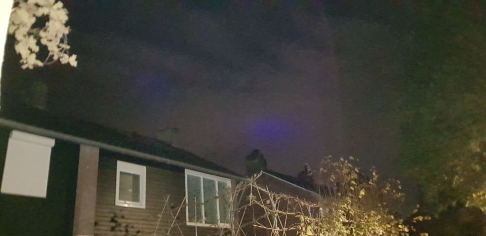 Het blauwe licht werd feller en weer minder foto