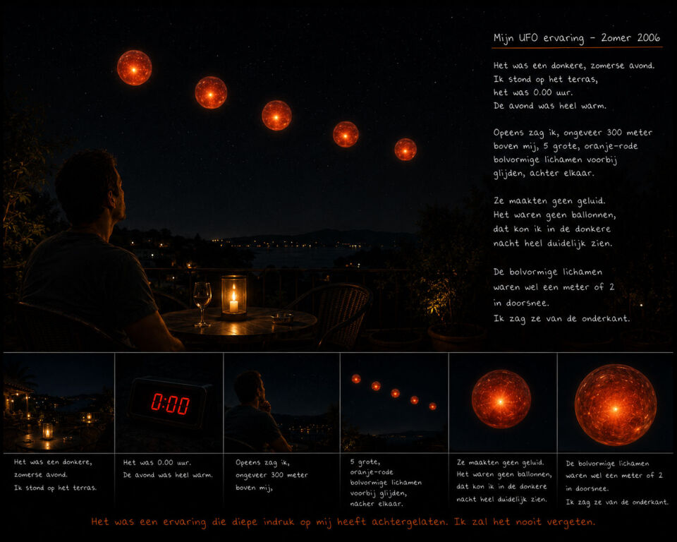 Vijf lichtgevende bollen foto
