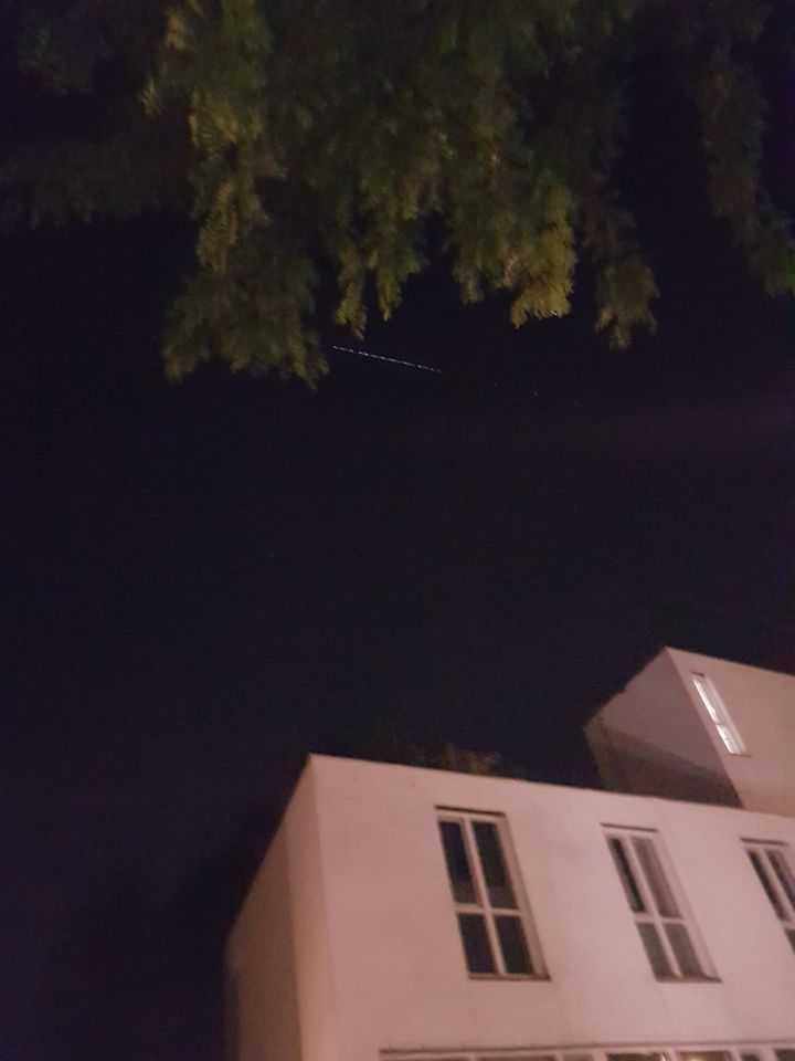 Een lichtsteep in de lucht... bijzonder foto