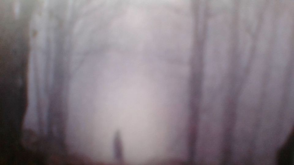 Wazige (waarschijnlijk een alien) in de verte foto
