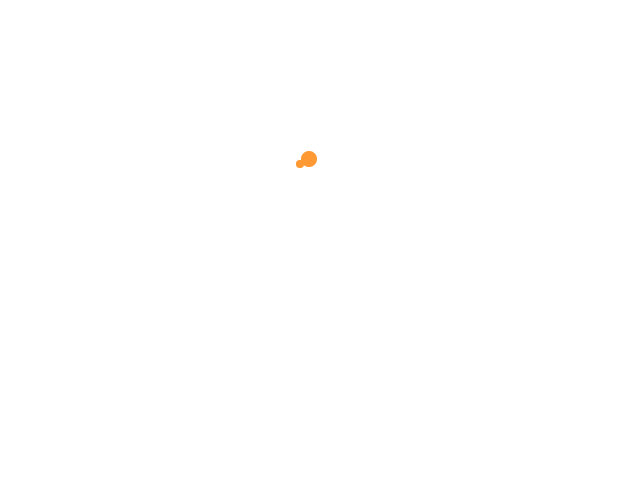 Oranje bol aan oostelijke hemel schets