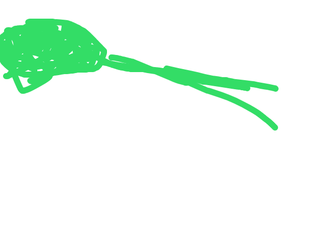 Een groene bol schets