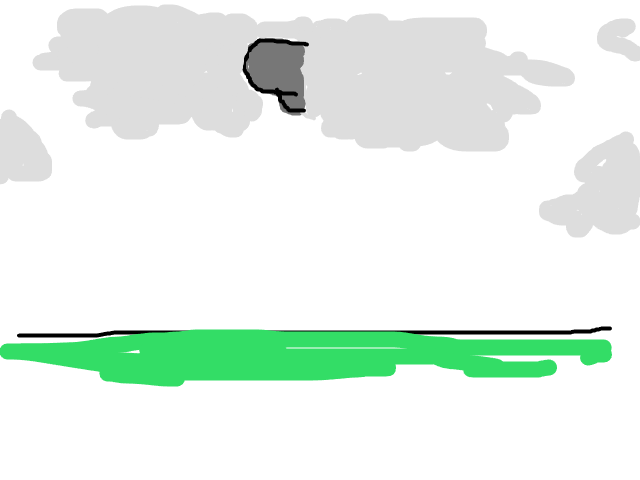 Grijze zeppelin schets